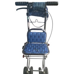 【ジ1031-26】車輪ストッパー付きで安全‼️荷台付き手押し車 汚れ等あり 走行動作確認済みの画像