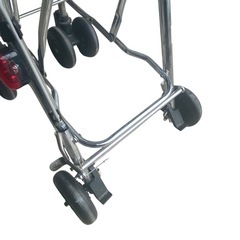 【ジ1031-26】車輪ストッパー付きで安全‼️荷台付き手押し車 汚れ等あり 走行動作確認済みの画像