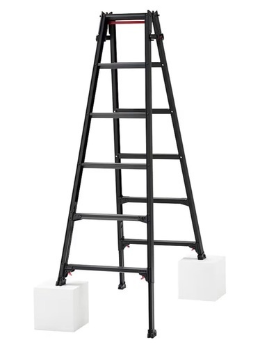 伸縮式はしご兼脚立(マンタッチバー付き）