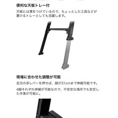 伸縮式はしご兼脚立(マンタッチバー付き）の画像