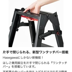 伸縮式はしご兼脚立(マンタッチバー付き）の画像