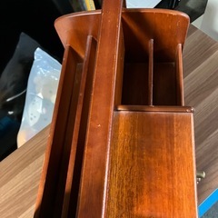 石2510-735 昭和レトロ 木製引き出し付き小物入れ 中古の画像