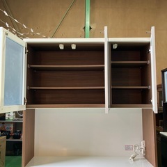 食器棚　キッチン収納　レンジ台　レンジボード　コンセント付き　茶色　ブラウン【120×50.5×200.5】の画像