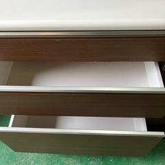 食器棚　キッチン収納　レンジ台　レンジボード　コンセント付き　茶色　ブラウン【120×50.5×200.5】の画像