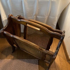 オールド カリモク マガジンラック 木製の画像