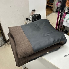 石2518-736 座椅子　リクライニング　シンプルブラウン　キズ汚れ有りの画像