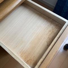 「無料」学習机・引き出しワゴン•椅子セット(ヒカリサンデスク)の画像