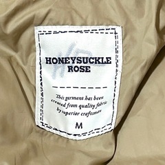 HONEYSUCKLE ROSE ハニーサックルローズ ダウンコート ゴールド系 ダウンジャケット ラクーンファー付き Mサイズの画像