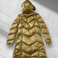 HONEYSUCKLE ROSE ハニーサックルローズ ダウンコート ゴールド系 ダウンジャケット ラクーンファー付き Mサイズの画像