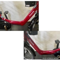 1年保証 送料無料　パナソニック　ギュットアニーズ　赤色　電動アシスト自転車　g201の画像
