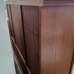 ★リユースのサカイ水戸店★  食器棚 ブラウン H141×D44×W170 クリーニング済み MT6036の画像