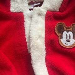 【商談中】ミッキーサンタ服80cmシミ毛玉ありの画像