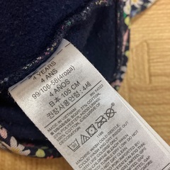 GAP 花柄パーカー フード付き　105の画像