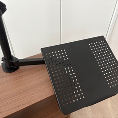 デュアルモニターアーム＋棚の画像