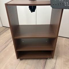 デュアルモニターアーム＋棚の画像