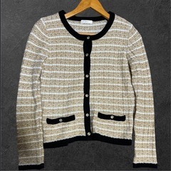 Vis ビス ツイード風カーディガン Mの画像