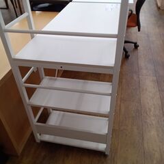 ★リユースのサカイ水戸店★  デスク オフホワイト H115.5×D48×W110 クリーニング済み MT6039の画像