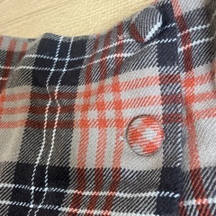 チェック柄フレアスカート110キュロット　の画像