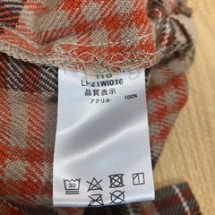 チェック柄フレアスカート110キュロット　の画像