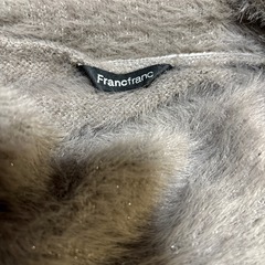 Francfranc グレー タートルネック フェザータッチワンピース ラメ入りの画像