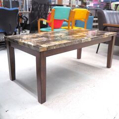 大理石調センターテーブル　リユース品　価格　13,750円の画像