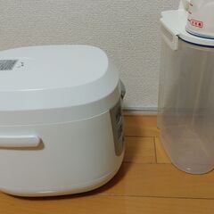 アズマ 3.5合炊き炊飯器＋米櫃 の画像