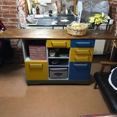 DIY多目的収納棚リメイク完成❣️の画像