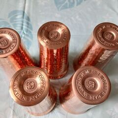 純銅 グラス (ビアカップ ) ５個セット【11月3日迄の特別価格】の画像