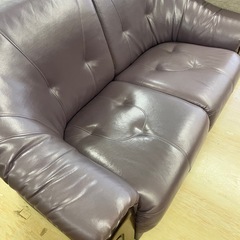 2人掛けレザーソファの画像