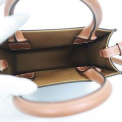 NR53　kt13857tm【CELINE】ミニバーティカルカバ 2WAYバッグ トリオンフ キャンバス ブラック×タン 194372BZK.04LUの画像