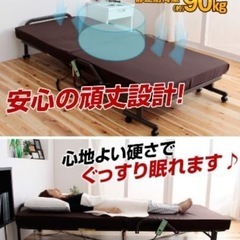 電動ベッド　リクライニング　折り畳みベッド　の画像