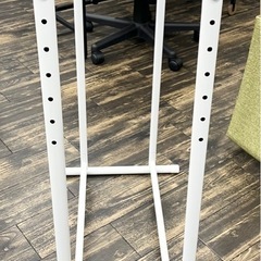 Y【中古品】ニトリ NITORI ハンガーラック 押入れ収納ポール 高さ調節可能 ホワイト 2列 衣類収納 収納家具の画像