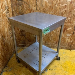 C(7634) タニコー キャスター付き 作業台 ステンレス W600D600H850 厨房用 飲食店 店舗用 中古 直接引き取り歓迎 大阪の画像