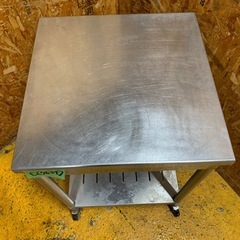C(7634) タニコー キャスター付き 作業台 ステンレス W600D600H850 厨房用 飲食店 店舗用 中古 直接引き取り歓迎 大阪の画像