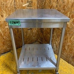C(7634) タニコー キャスター付き 作業台 ステンレス W600D600H850 厨房用 飲食店 店舗用 中古 直接引き取り歓迎 大阪の画像