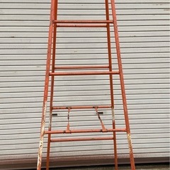 ハシゴ 脚立 梯子 鉄 レトロ 高さ約270cm ◆現状渡しの画像