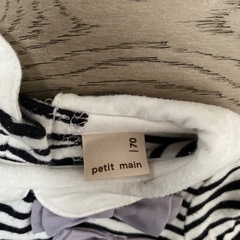 53　petit main 女児ロンパース70センチの画像