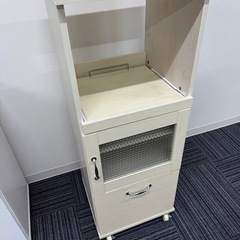 スリム コンパクト 食器棚 レンジ台 レンジラック 幅 45 H120 ミニ キッチン 収納 隙間収納 棚 収納棚 キッチンボード ロータイプの画像