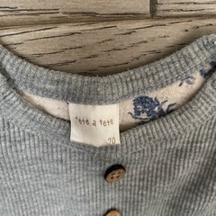 52 ベビーロンパース　女児　70センチの画像