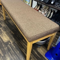 【中古品】NITORI ニトリ ダイニングチェア マイアミ NA/GR 肘無し チェアー 2脚 ベンチシート 3点セット 生活家具  の画像