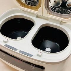 ✅ ツインシェフ 自動調理鍋 同時調理 炊飯 玄米 炊き込み 雑炊 おかゆ 煮込み スープ 蒸し ケーキ ヨーグルト 自動メニュー10種 TWC-AM01 の画像