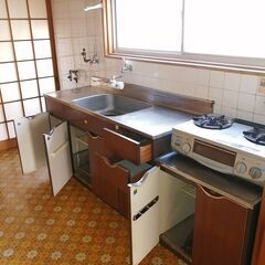 流し台　ガス台　吊戸棚　DIYの画像