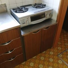 流し台　ガス台　吊戸棚　DIYの画像