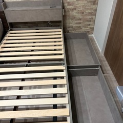 シングルベッド　　（グレージュ）の画像