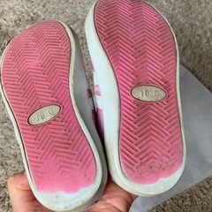 手洗い済【ホーキンススポーツ】18センチ　スニーカー　ピンク　の画像