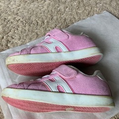 手洗い済【ホーキンススポーツ】18センチ　スニーカー　ピンク　の画像