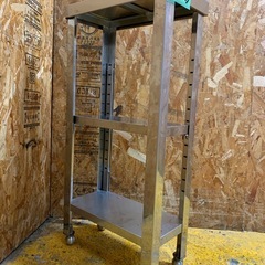 C(7636) ステンレス 作業台 すきま台 W230D450H900 厨房用 飲食店 店舗用 中古 直接引き取り歓迎 大阪の画像