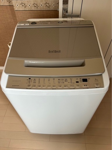 洗濯機　HITACHI ビートウォッシュ2021年製　8キロ
