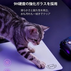 ガラスマウスパッド❣️ゲーミングマウスパット 丸み加工 貼り替えマウスソール付の画像