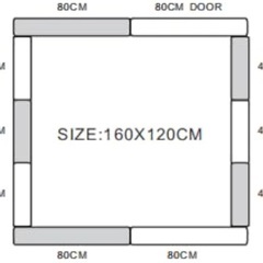 大阪熊 ベビーサークル ベビーフェンス 120×160 扉付き ハイタイプ 2カラーの画像